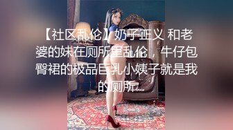 【社区乱伦】奶子正义 和老婆的妹在厕所里乱伦，牛仔包臀裙的极品巨乳小姨子就是我的厕所