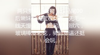 两只萝莉小母狗，双马尾00后嫩妹和闺蜜双女秀，无毛一线天馒头逼，翘起屁股掰穴，玻璃棒爆菊花，骑脸舔逼还挺会玩